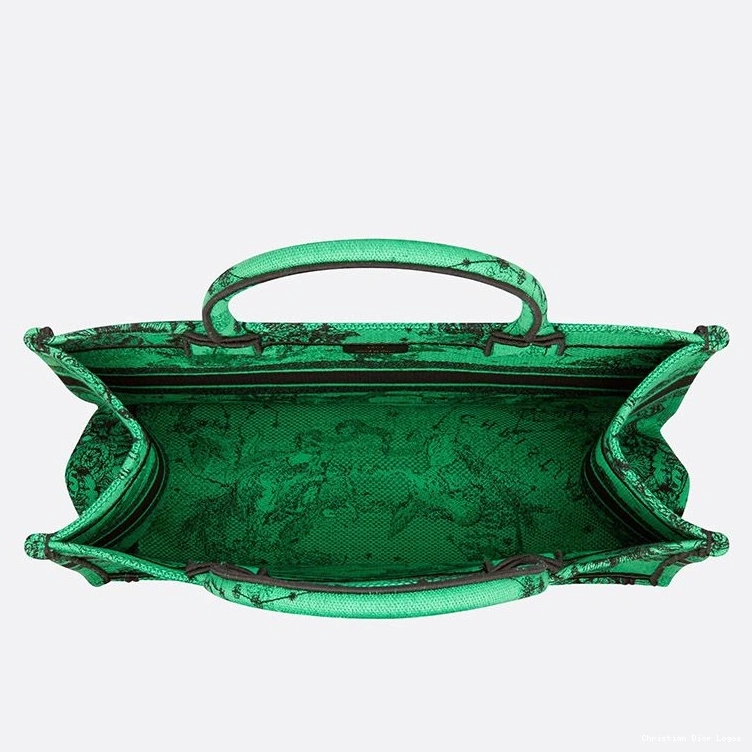 Cheap Canvas Toile Zodiac Green de Jouy Book Motif Dior Tote 0714 Luxury